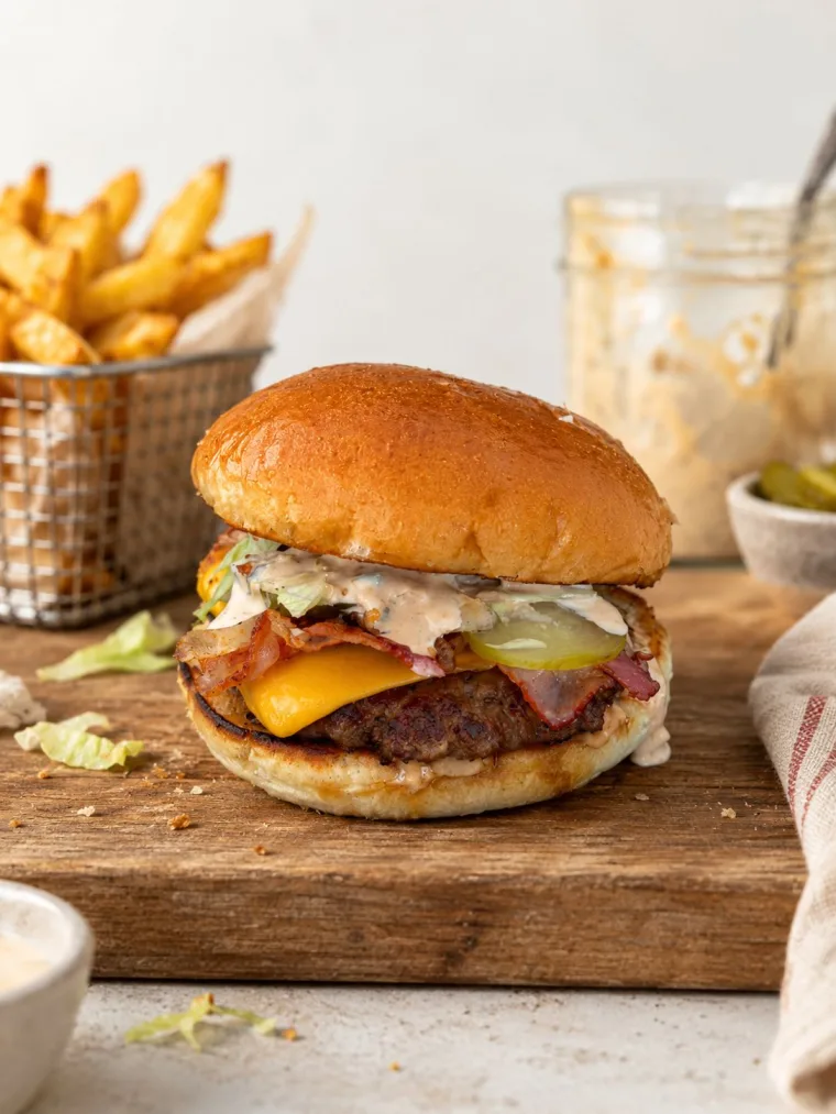 Smashburger met verse frietjes